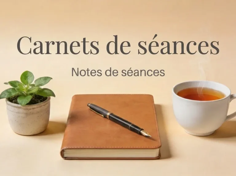 carnets de notes de séances de thérapie